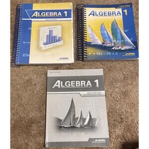 ABeka Lot Algebra 1 Student Text/Teacher Student Text Key/quiz Test Key